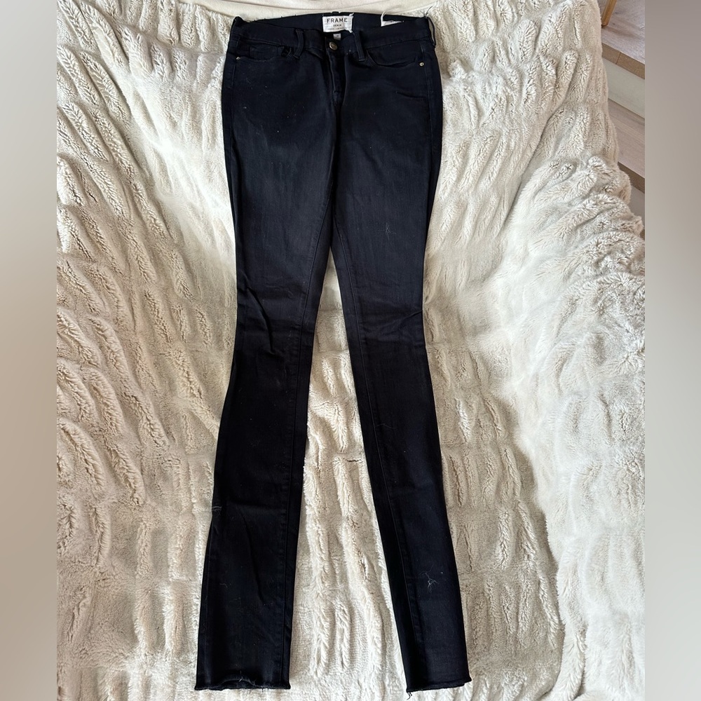 Frame black skinny jeans size 30